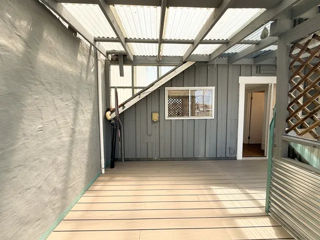 a view of a house with a balcony