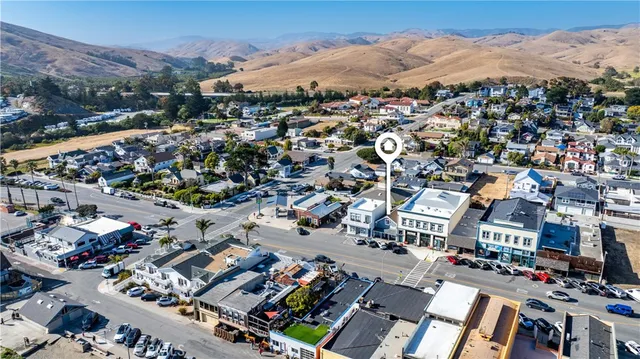 a view of city and mountain