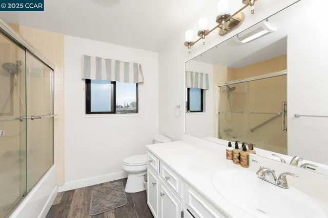 a view of a room that has a window