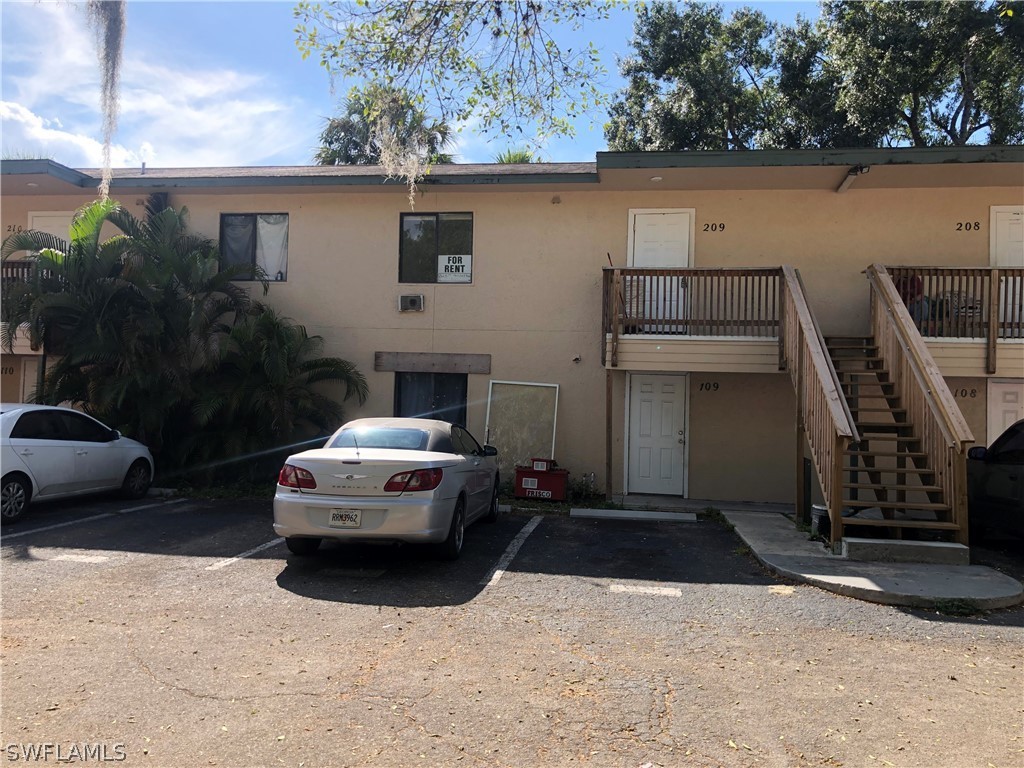 a car parked in front of a house