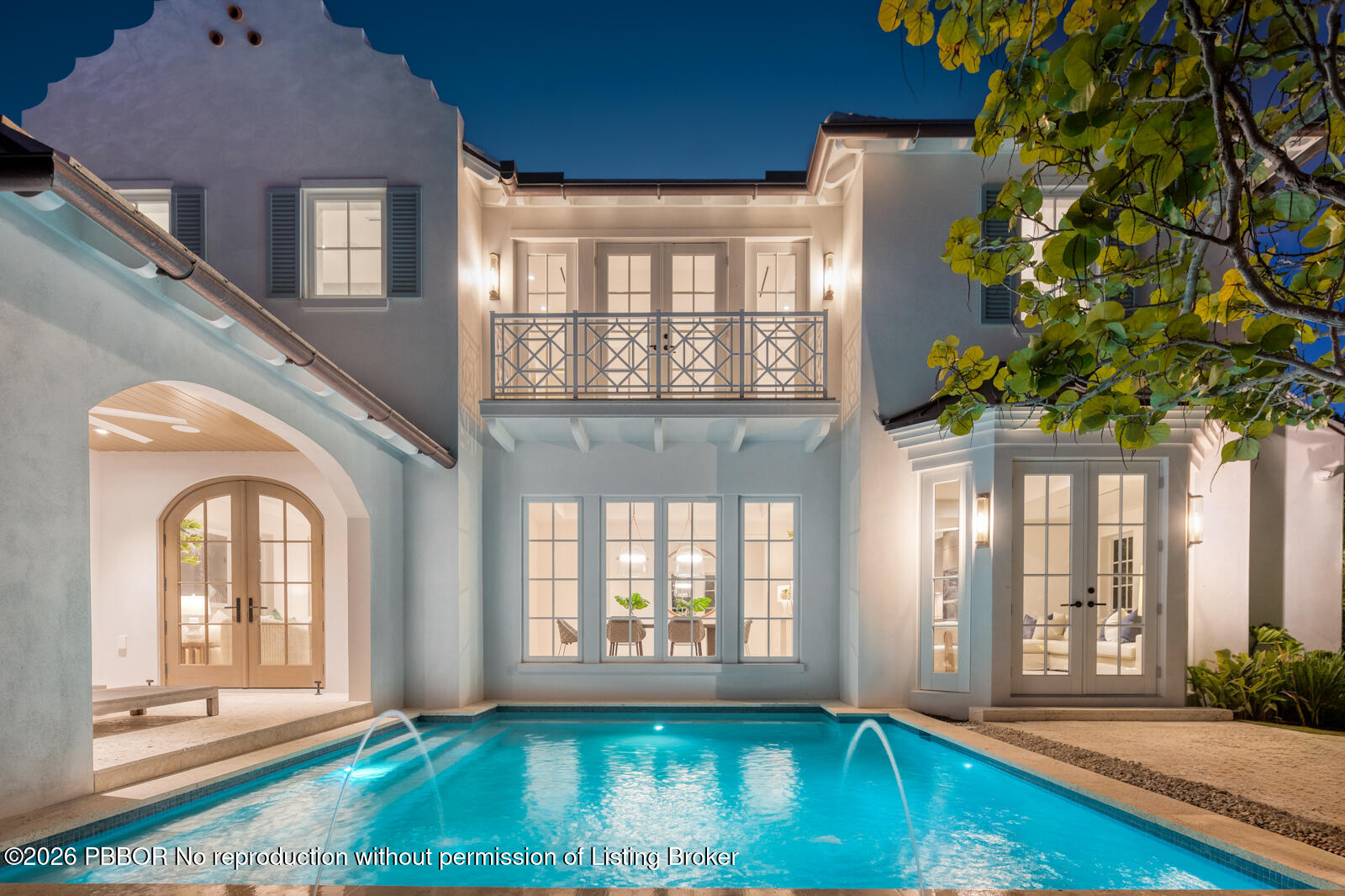 2219 Ibis Isle Road East Palm Beach, FL 33480 - Photo 52 of 64 Twilight Rear Exterior