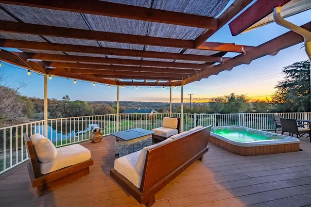 a view of a chairs and table on the wooden floor