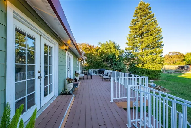 a view of a lake with mountains in the background