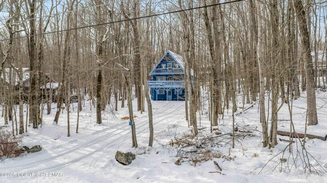 a view of a city with lush green forest