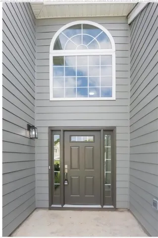 a front view of a house