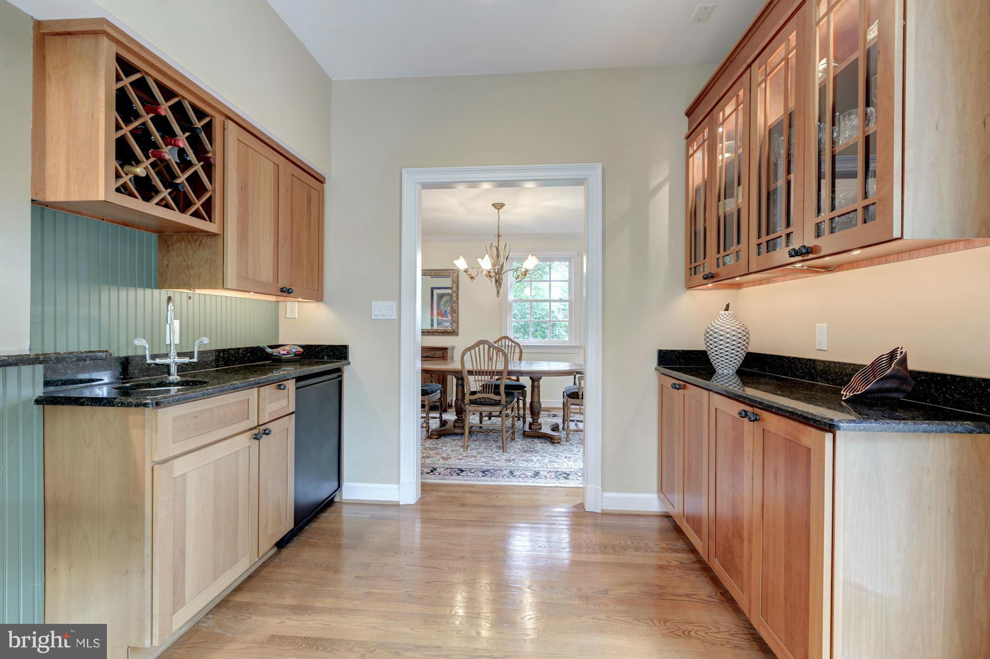 1654 Birch Road McLean, VA 22101 - Photo 7 of 30 Butler's Pantry with Wine Storage and Mini Fridge