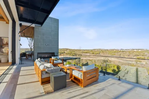 a view of a ocean from balcony