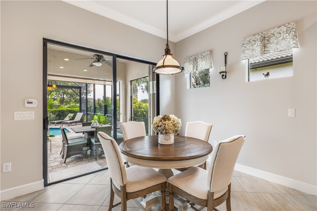 12894 Epping Way Fort Myers, FL 33913 - Photo 17 of 49 a view of a dining room with furniture window and outside view