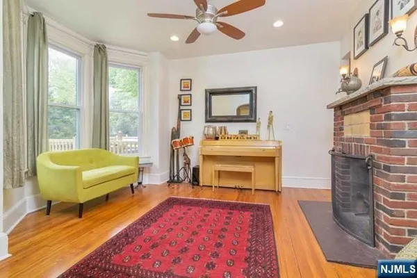 a living room with a couch and a table