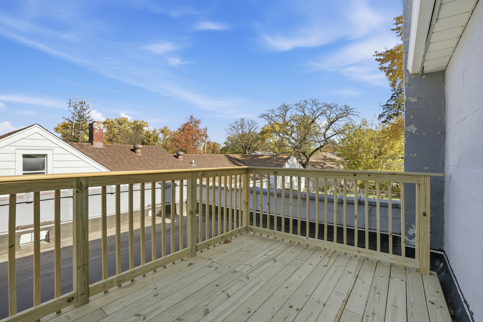 3439 Sangamon Street Steger, IL 60475 - Photo 17 of 25 a view of a balcony with wooden floor