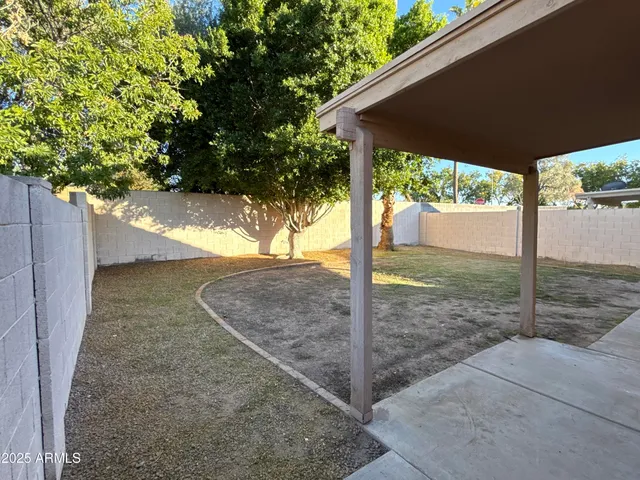 a view of outdoor space yard and garage