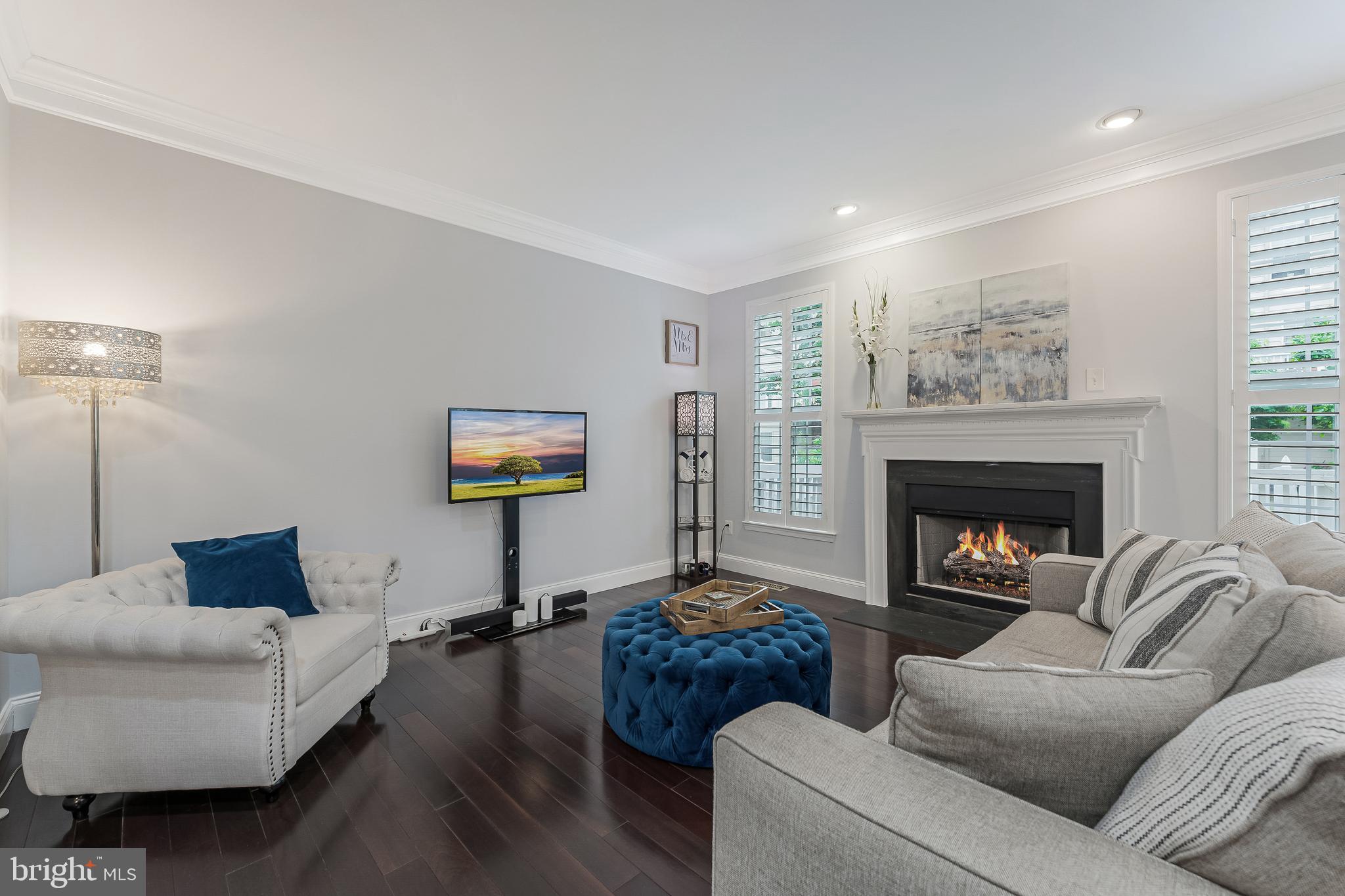 19599 Aspendale Square Ashburn, VA 20147 - Photo 23 of 56 a living room with furniture and a fireplace