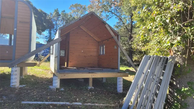 a view of two chairs in the deck
