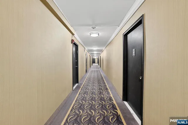 a view of hallway with stairs