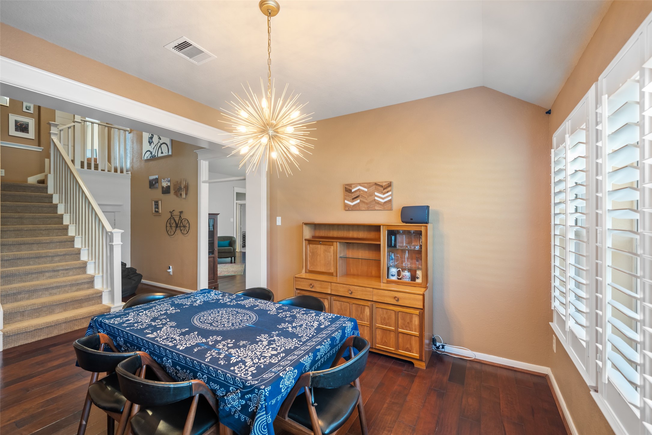 28318 Ryans Ridge Lane Spring, TX 77386 - Photo 16 of 48 a view of a dining room with furniture window and wooden floor