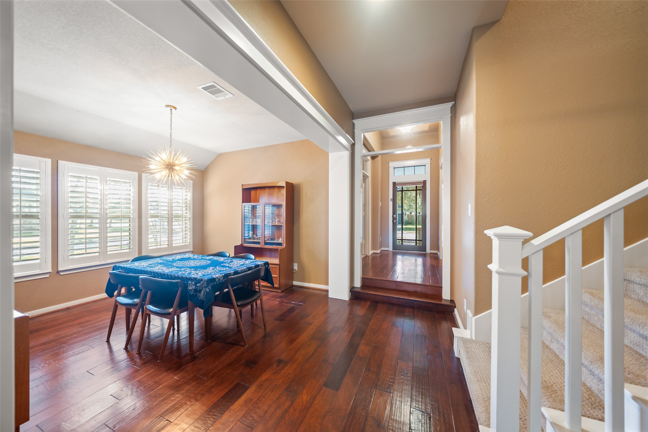 28318 Ryans Ridge Lane Spring, TX 77386 - Photo 28 of 48 a view of a dining room with furniture window and wooden floor
