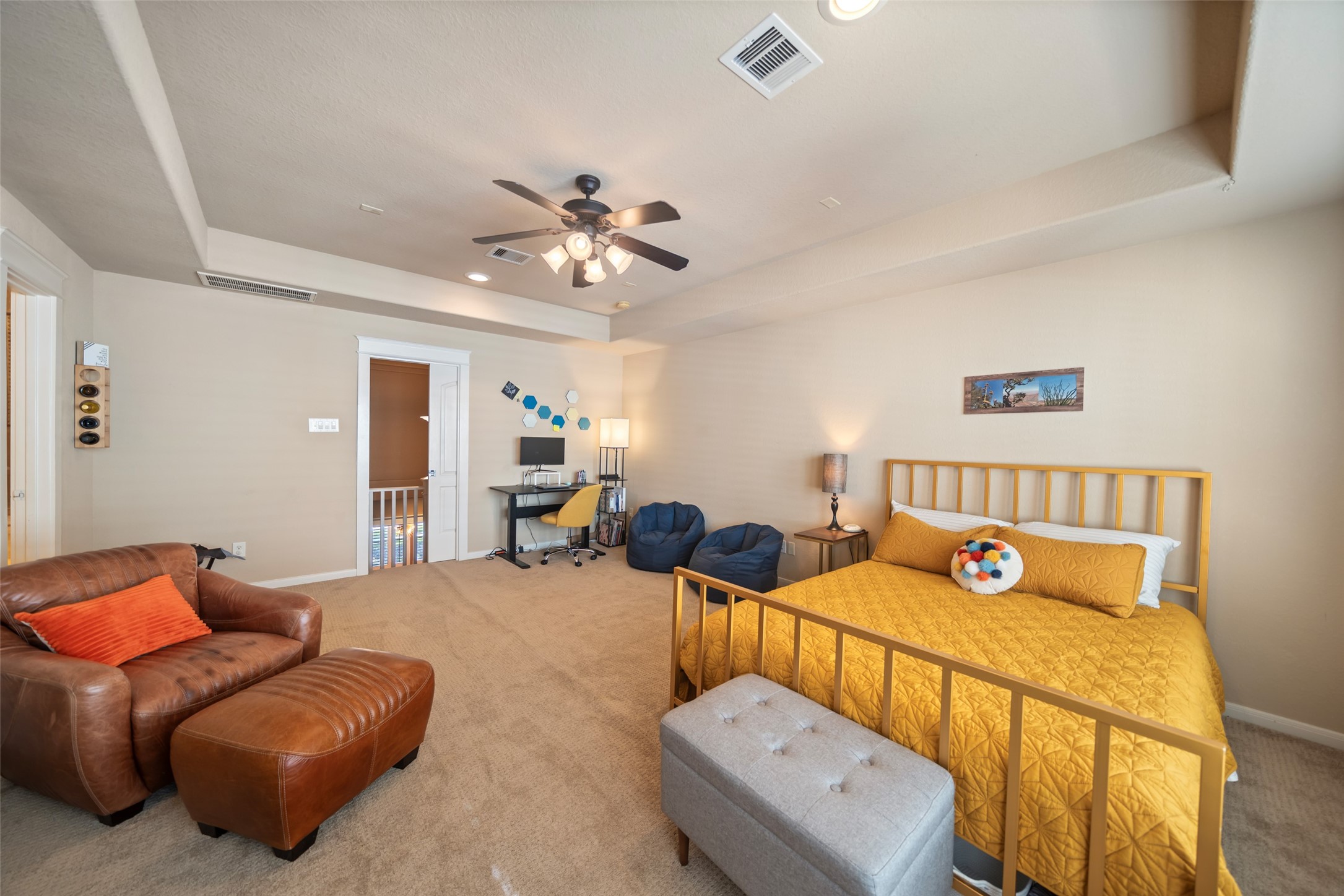 28318 Ryans Ridge Lane Spring, TX 77386 - Photo 29 of 48 a bedroom with furniture and wooden floor