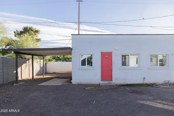 a view of porch with seating space