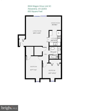 $1,795 | 2624 Wagon Drive, Unit 3C, Alexandria, VA 22303