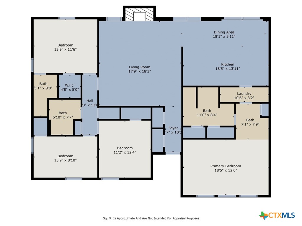 508 Straws Mill Road Gatesville, TX 76528 - Photo 26 of 26 Floor plan layout showing room configuration