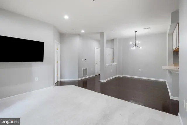 a view of a livingroom with a flat screen tv