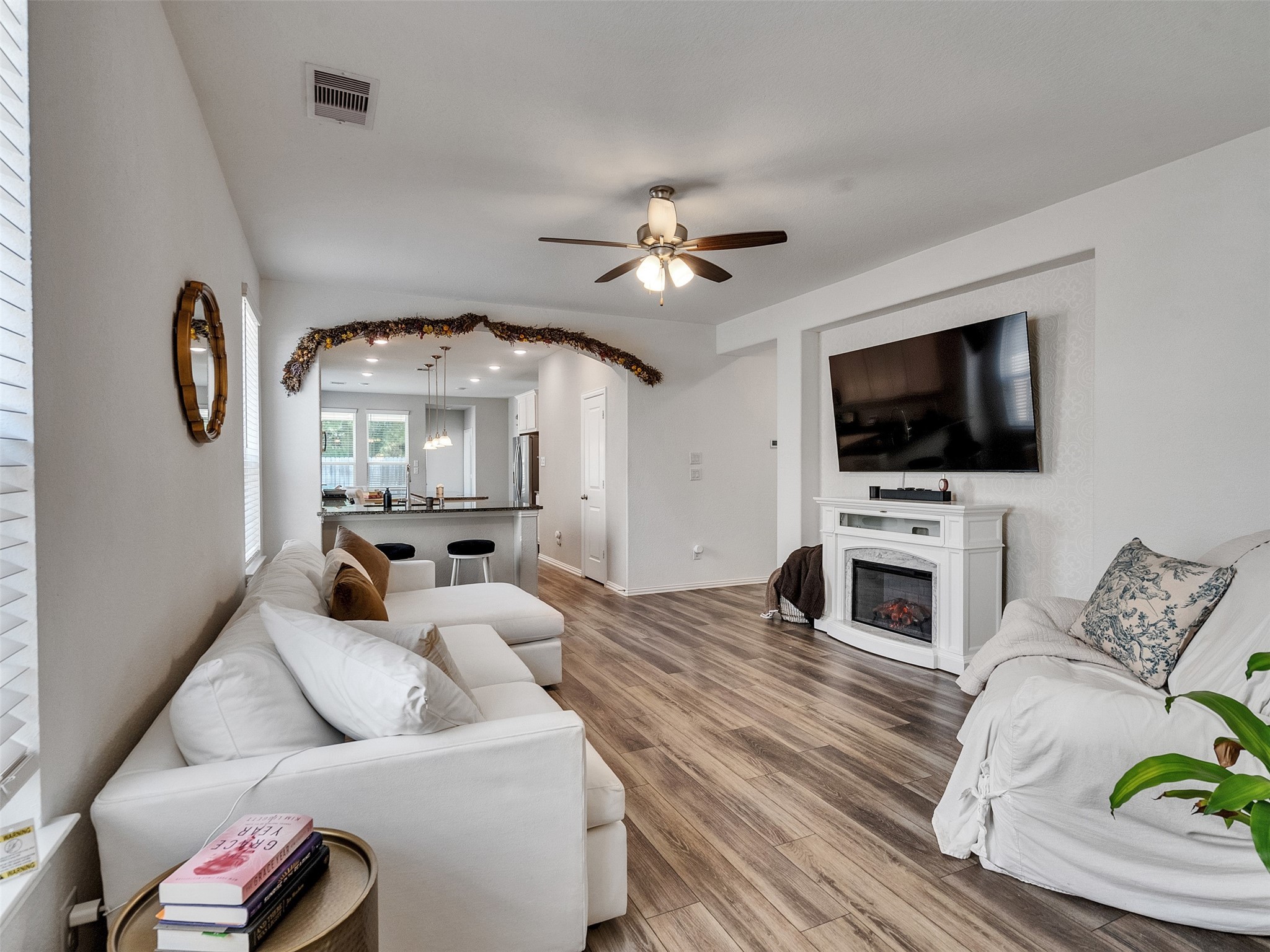 29859 Woodsons Edge Way Spring, TX 77386 - Photo 6 of 36 Electric fireplace to make the living area even more cozy