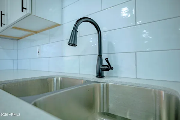 a close view of sink