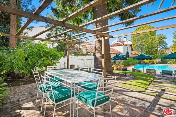 a view of an outdoor sitting area