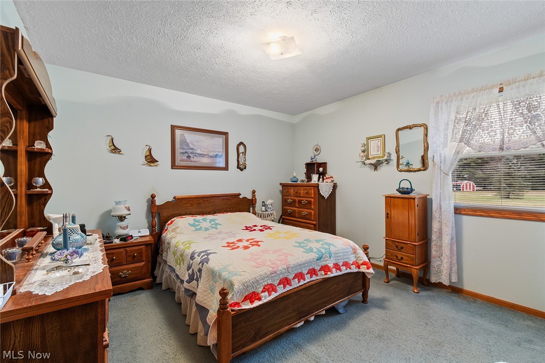 12640 Doylestown Road Rittman, OH 44270 - Photo 17 of 35 Bedroom featuring a textured ceiling and carpet flooring