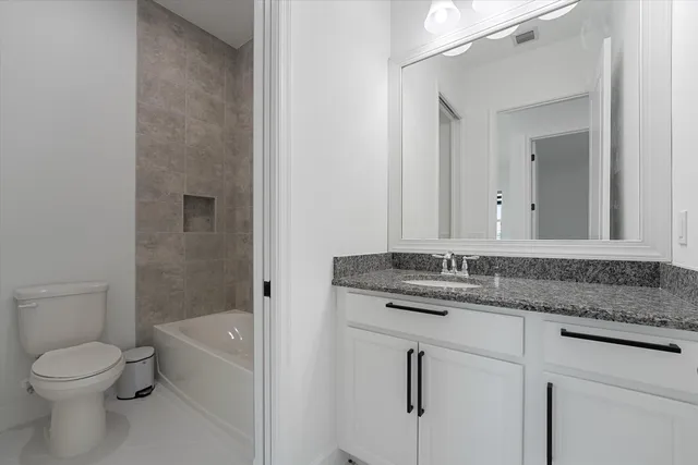 an aerial view of a swimming pool