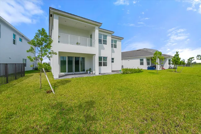 a row of palm trees sitting in a park with palm trees