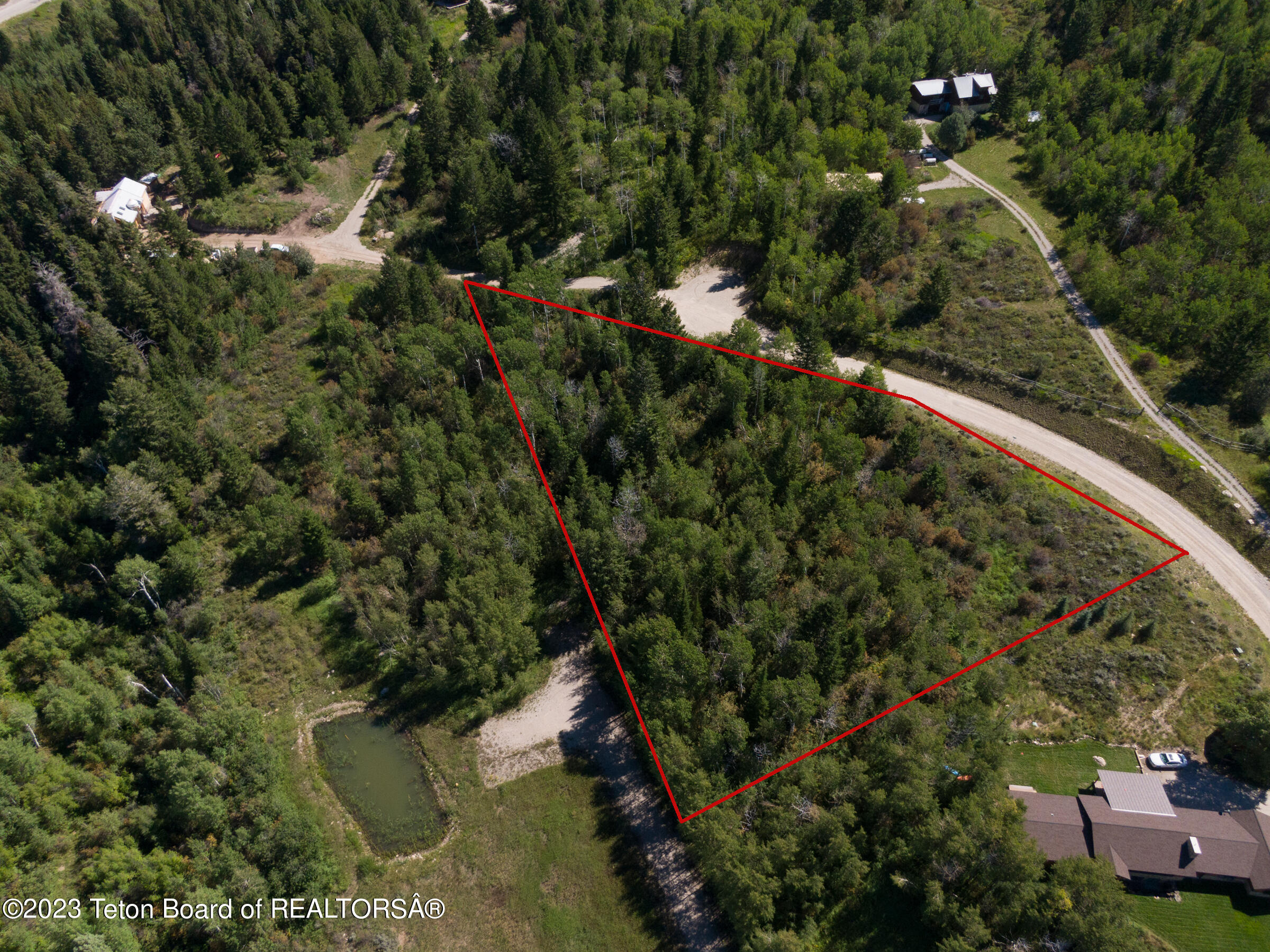 1780 East 5250 Street Victor, ID 83455 - Photo 2 of 36 aerial from above with boundary lines