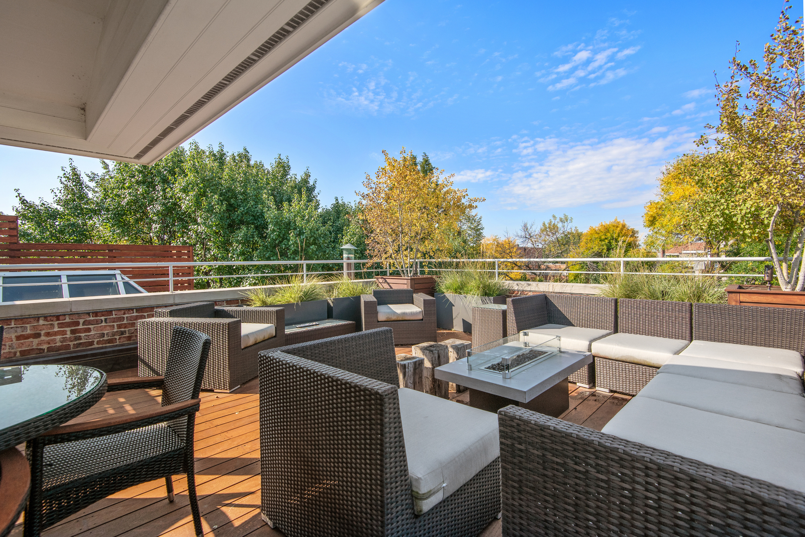 1939 North Howe Street Chicago, IL 60614 - Photo 53 of 54 a view of a roof deck with couches and city view