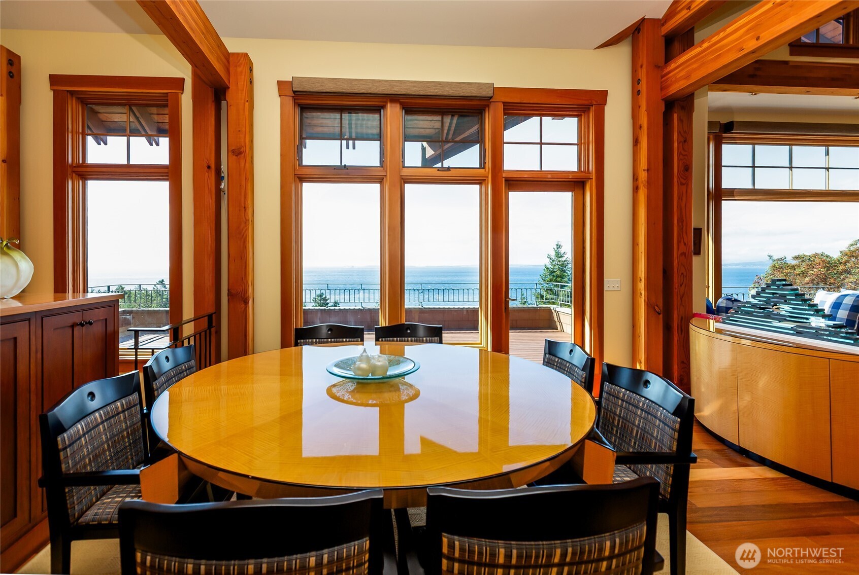 260 West Side Road Friday Harbor, WA 98250 - Photo 14 of 40 a view of a dining room with furniture window and wooden floor