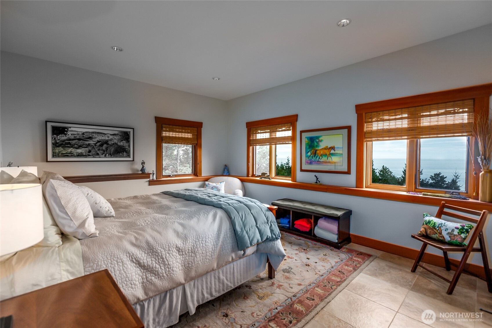 260 West Side Road Friday Harbor, WA 98250 - Photo 24 of 40 a bedroom with a bed and a large window