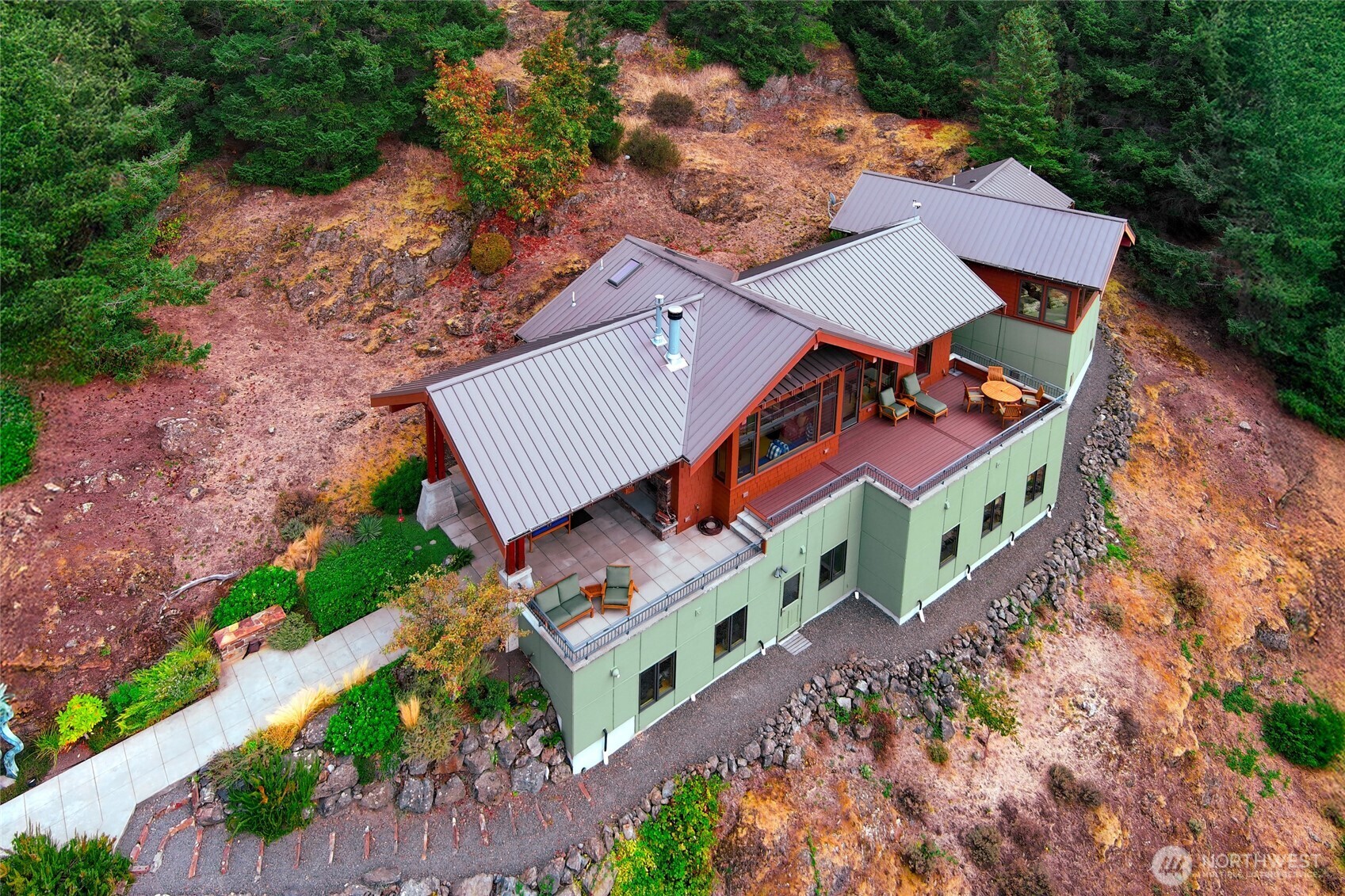 260 West Side Road Friday Harbor, WA 98250 - Photo 37 of 40 an aerial view of a house with a yard