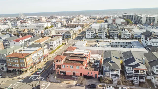 an aerial view of a city