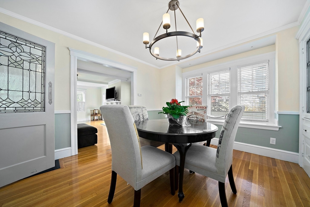 11 Gordon Road Needham, MA 02492 - Photo 12 of 42 a view of a dining room with furniture window and wooden floor