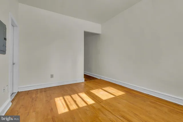 an empty room with a natural light