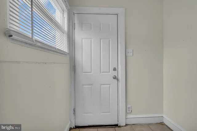 a view of wooden door