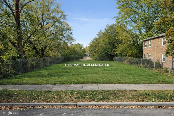 a view of a garden with a tree