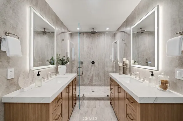 a bedroom with bed and a potted plant