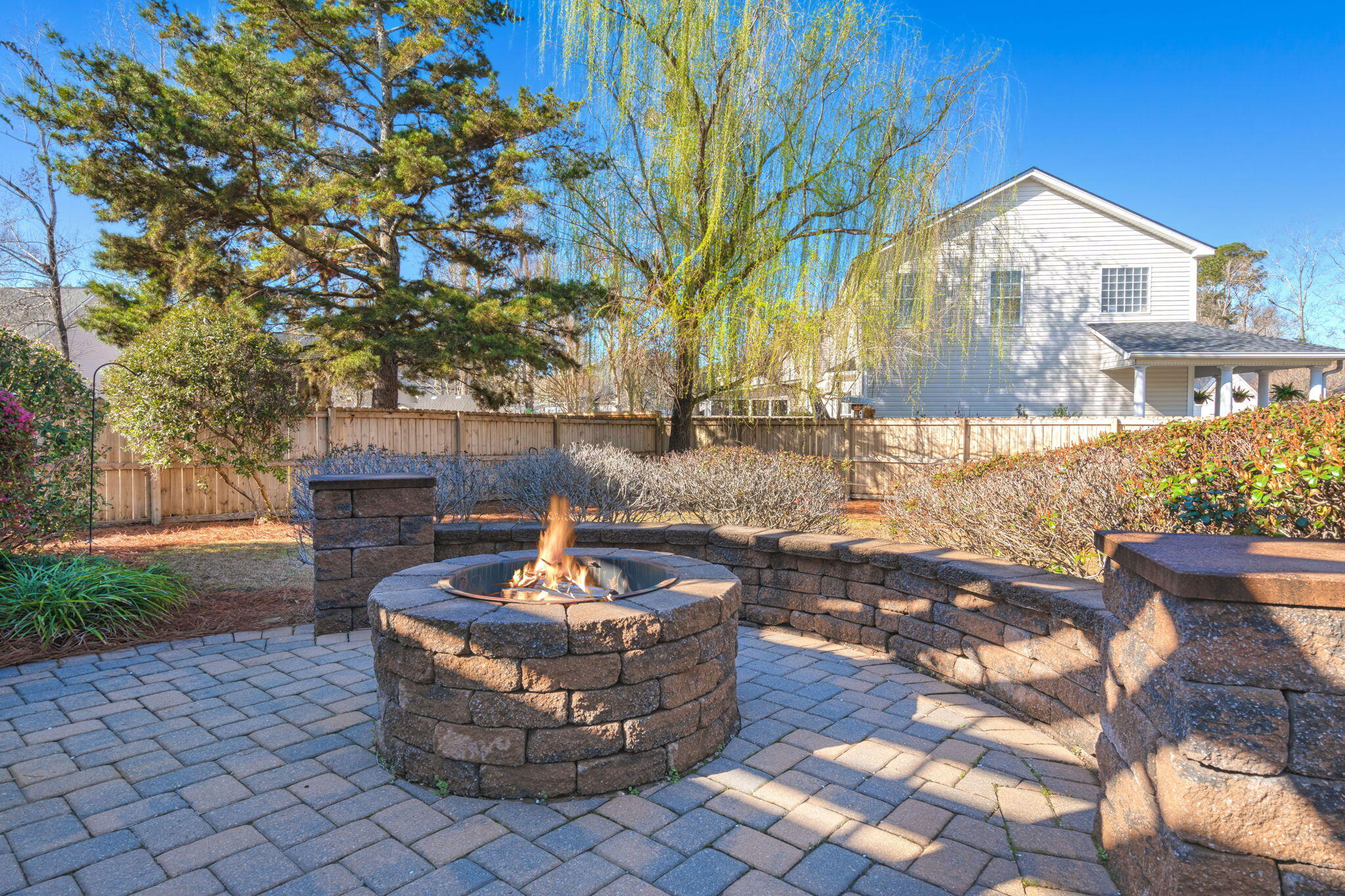 9234 Creedmore Road Summerville, SC 29485 - Photo 3 of 45 Backyard Stone Firepit