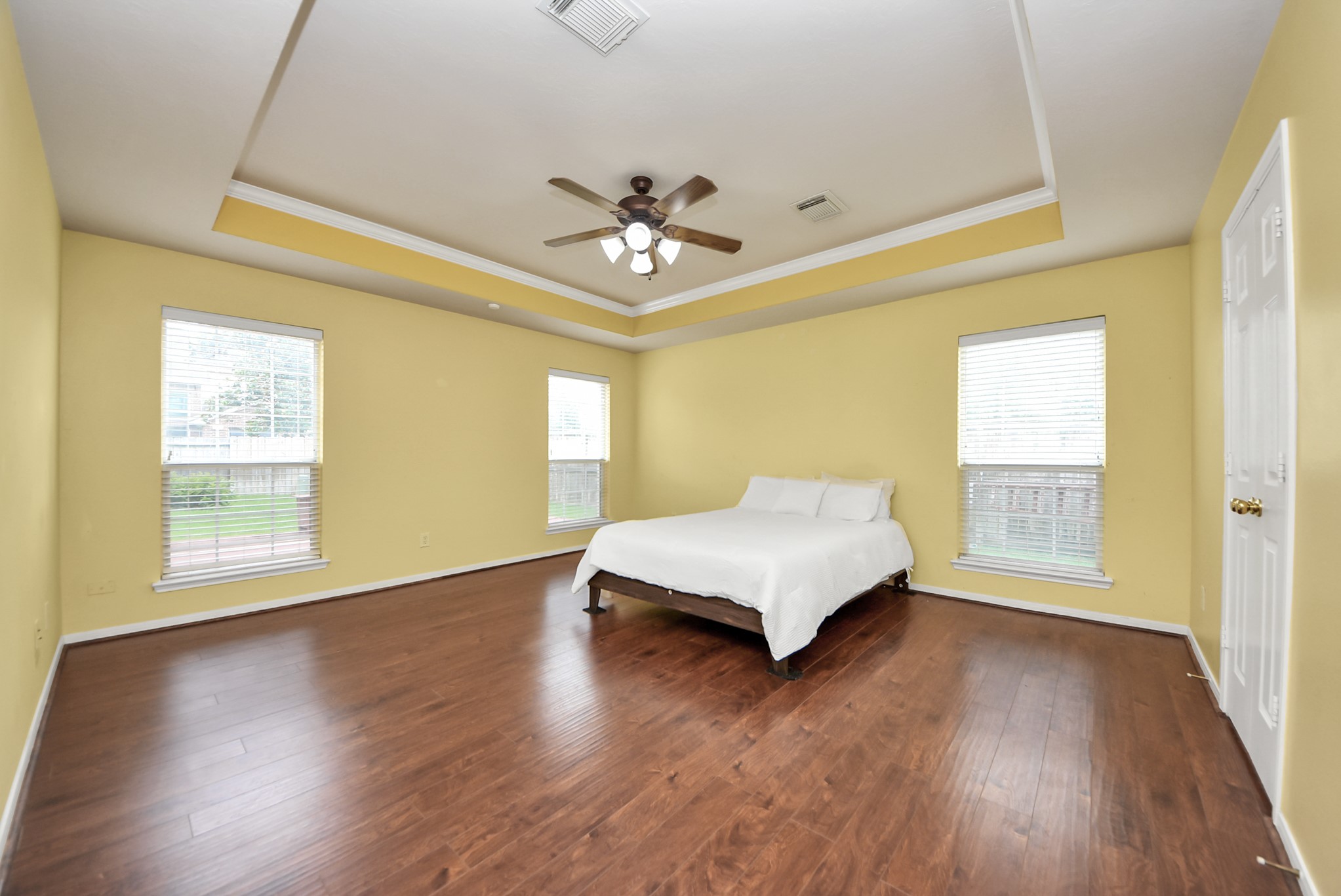 14103 Imperial Wood Lane Rosharon, TX 77583 - Photo 16 of 36 Spacious primary bedroom with tray ceiling detail