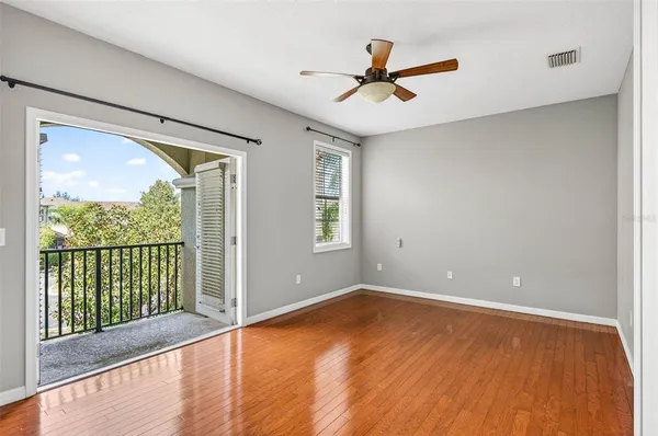 a view of a balcony with an outdoor space