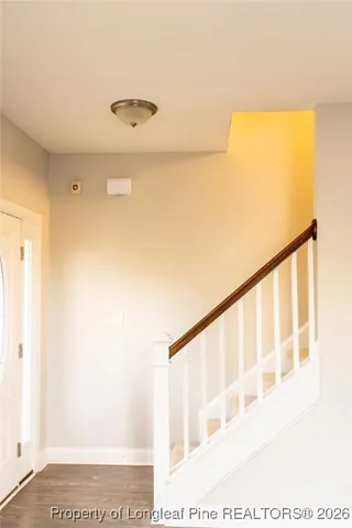 a view of a window in an empty room