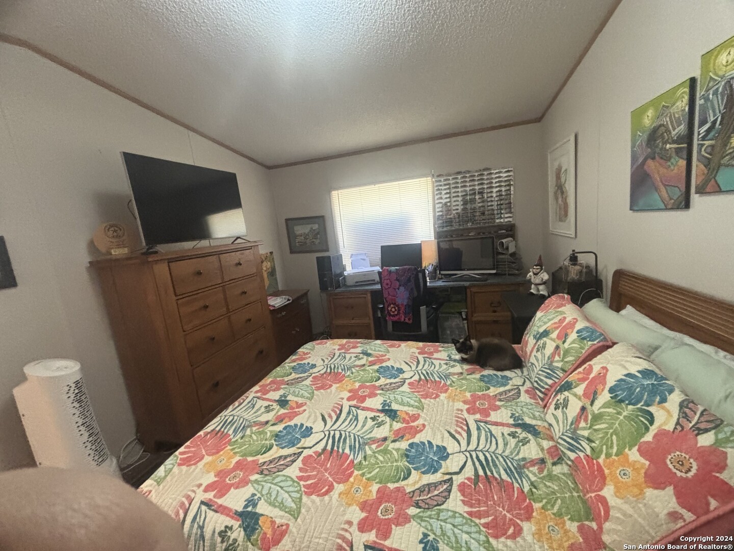 7971 Pronghorn Drive Spring Branch, TX 78070 - Photo 19 of 53 a bed room with a bed a television and dresser