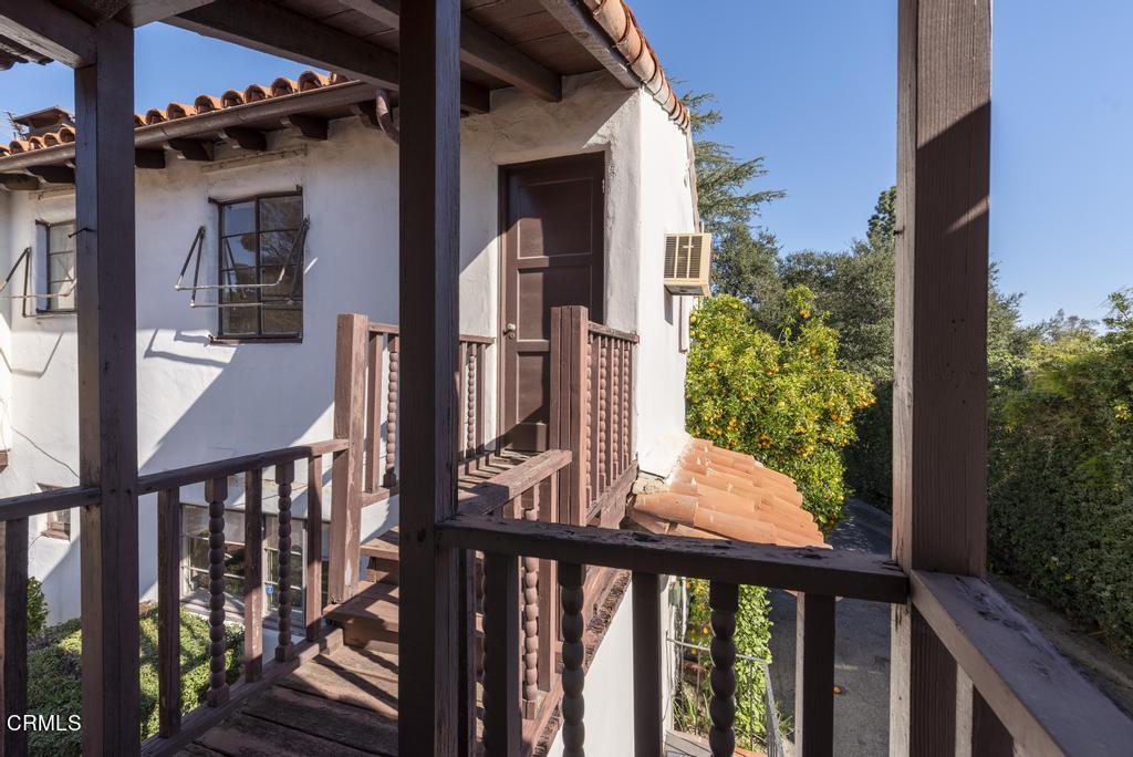 893 Gainsborough Drive Pasadena, CA 91107 - Photo 33 of 62 a view of balcony with furniture and wooden floor