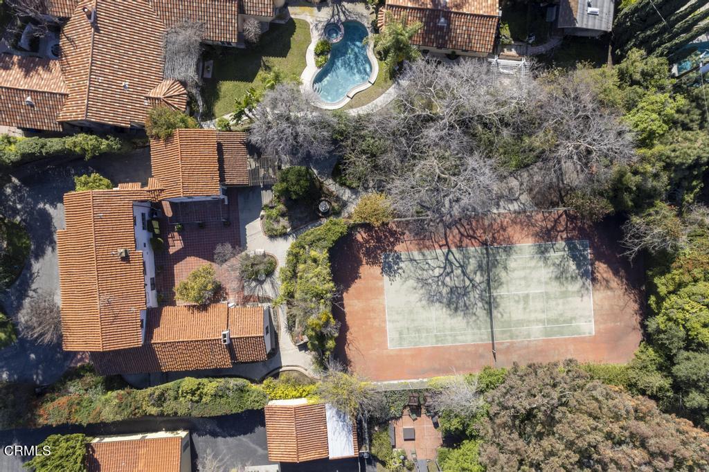893 Gainsborough Drive Pasadena, CA 91107 - Photo 50 of 62 an aerial view of a house with a yard