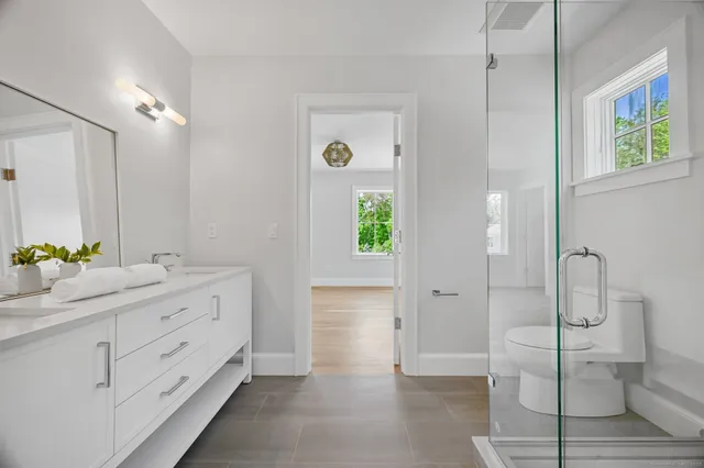 a workspace with furniture and wooden floor